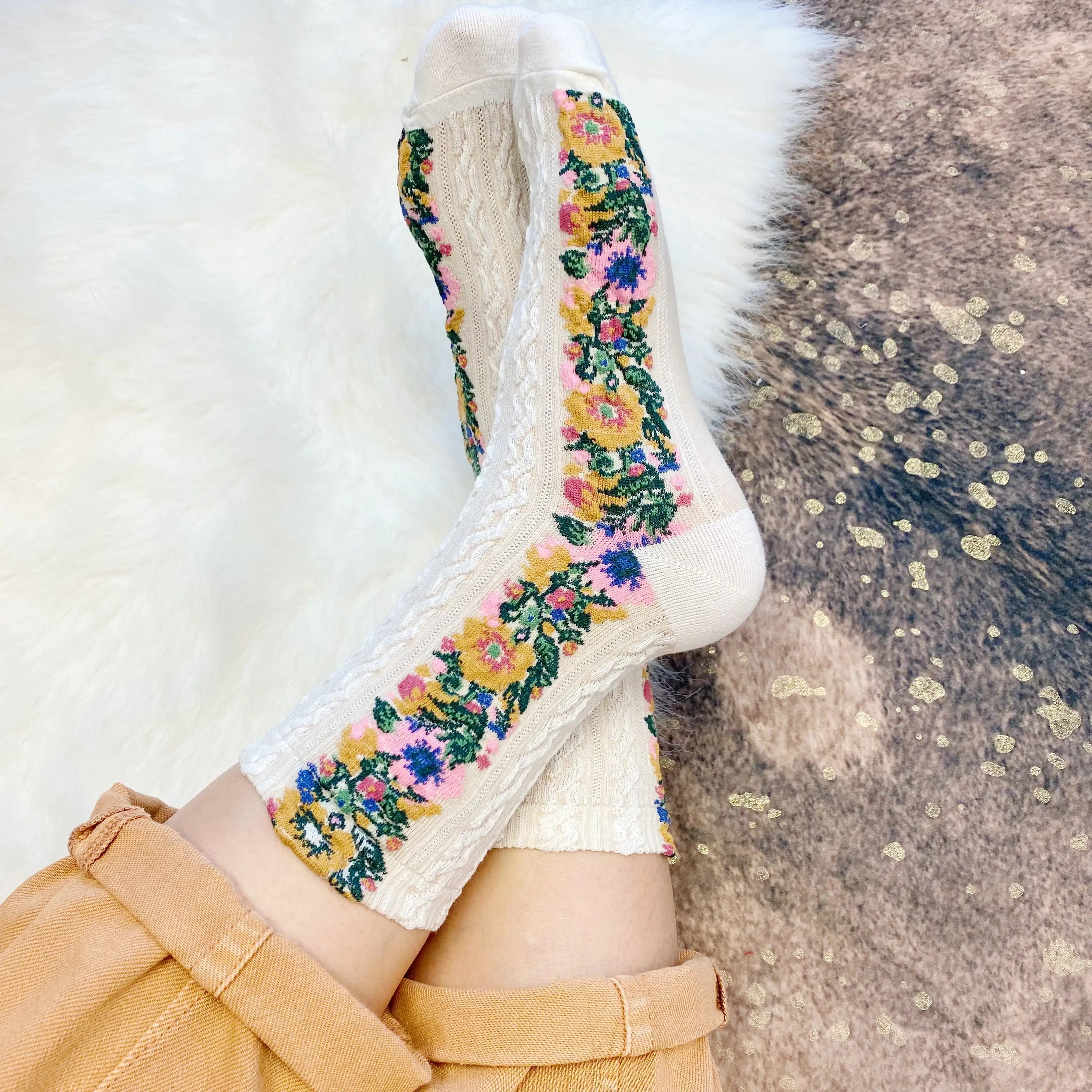 Noble Floral Beauty Socks - My Store