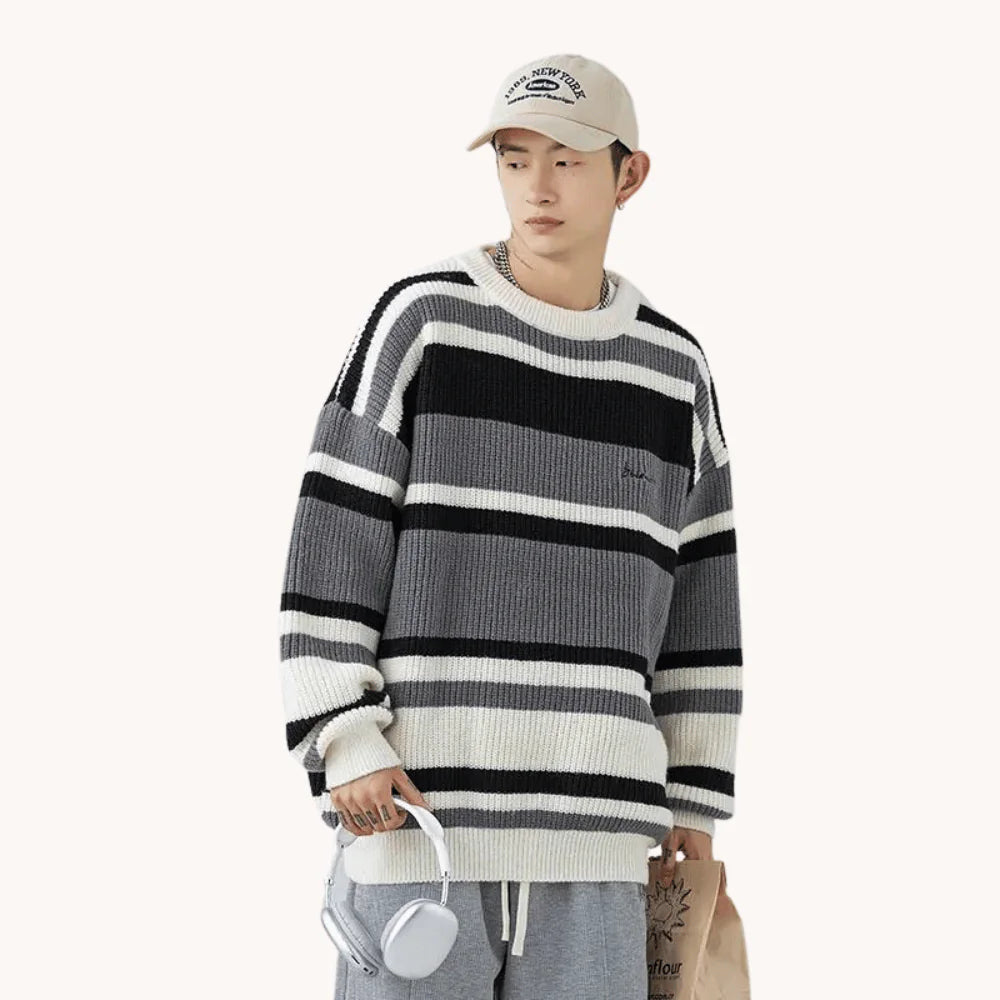 Stripe Knitwear Sweater - My Store