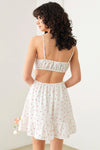 Floral Halter Tie Cut-Out Side's Open Back Mini Dress - My Store