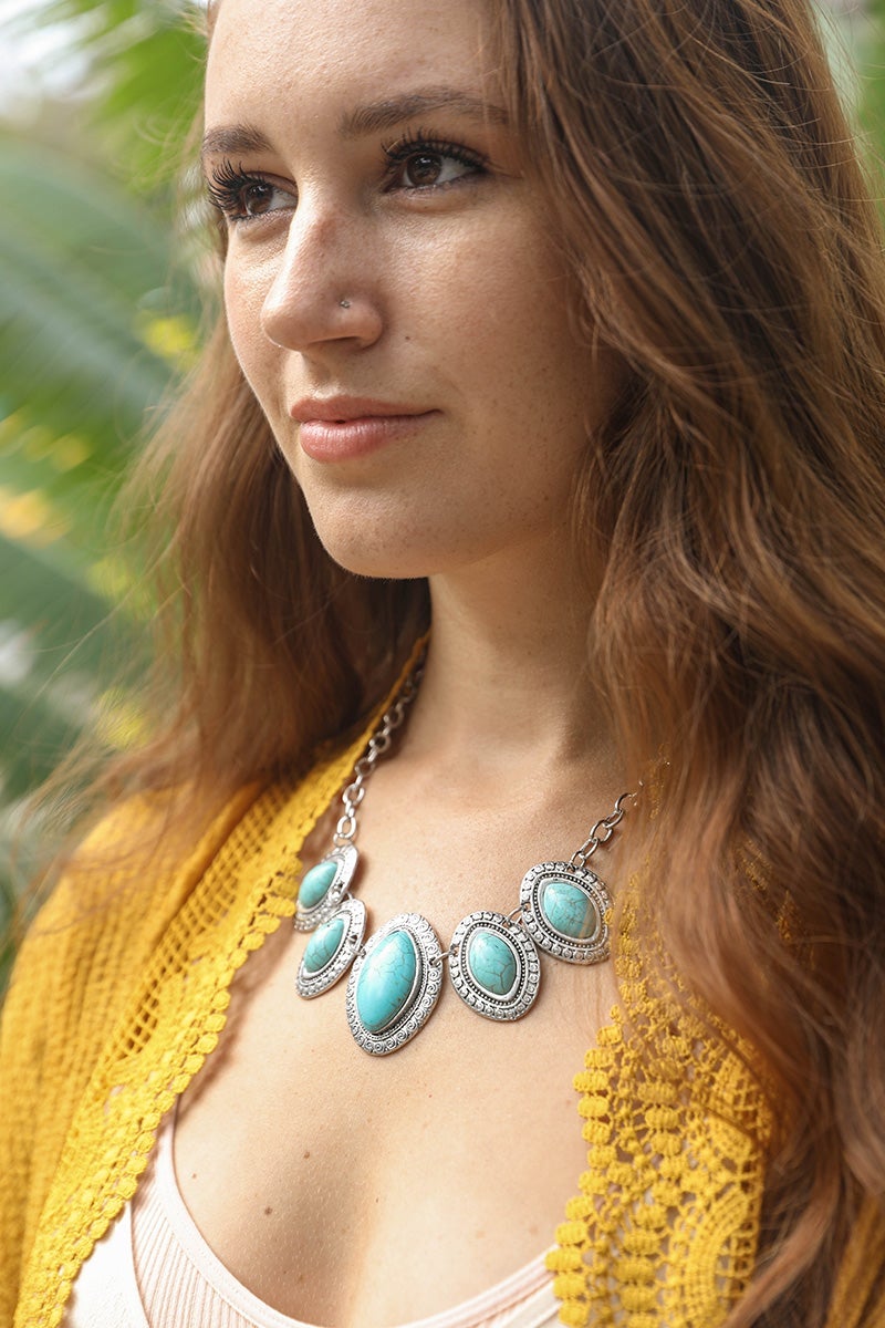 Leaflet Turquoise Necklace - My Store