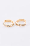 Gold Rhinestone Tiny Huggie Earrings - My Store