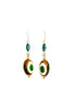 Boho Colorful Oval Wood Bead Drop Earrings - My Store