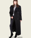 MARQUETTA - Womens Double Breasted Wool & Cashmere Blend Long Coat - My Store