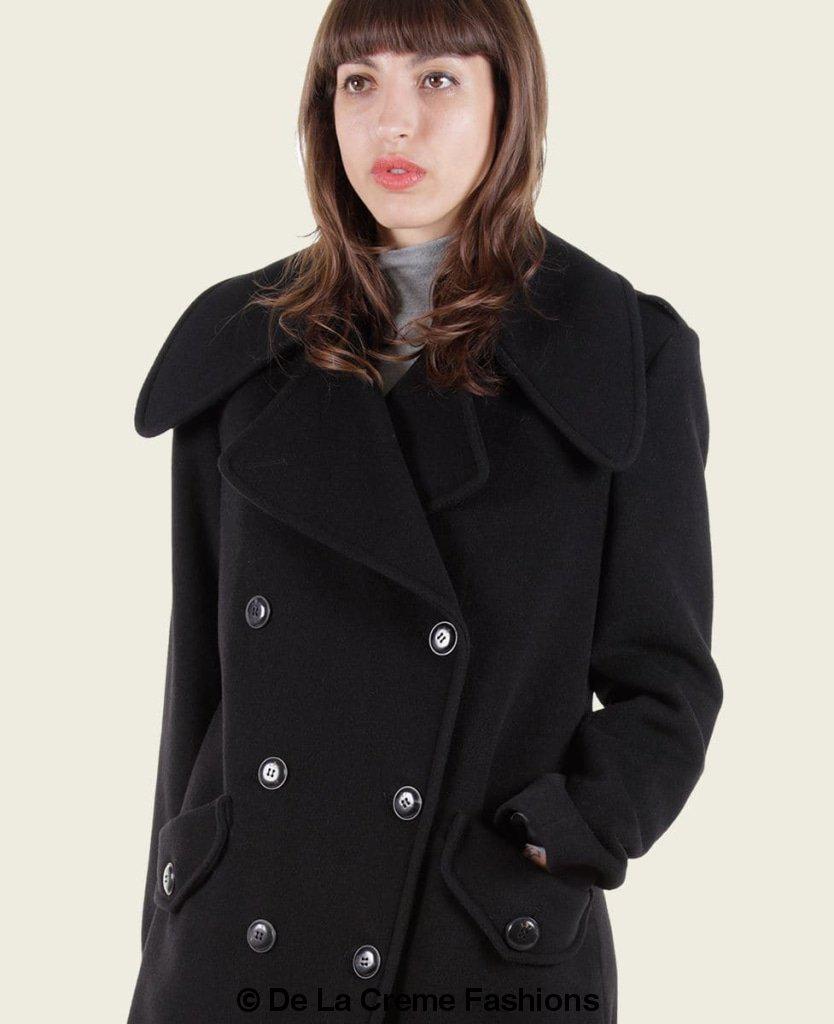 MARQUETTA - Womens Double Breasted Wool & Cashmere Blend Long Coat - My Store