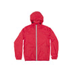 Red full zip packable rain jacket and windbreaker - My Store