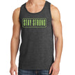 Mens Fitness Tank Top Graphic T-shirt Stay Strong Neon Print - My Store