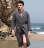 Men's Full Length Lightweight Waffle Spa Robe with Shawl Collar - My Store