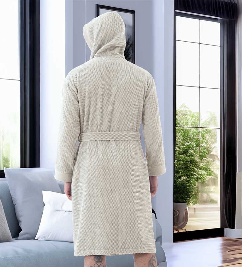 Men's Luxury Turkish Cotton Terry Cloth Robe with Hood - My Store