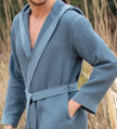 Men's Hooded Turkish Cotton Waffle Robe - My Store