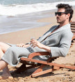 Men's Full Length Lightweight Waffle Spa Robe with Shawl Collar - My Store