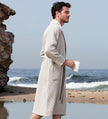 Men's Full Length Lightweight Waffle Spa Robe with Shawl Collar - My Store