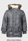 Minoti - Boys Quilted Winter Padded Jacket Faux Fur Hooded Puffa Coat - My Store