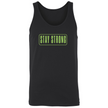 Mens Fitness Tank Top Graphic T-shirt Stay Strong Neon Print - My Store