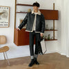 Men's Lamb Fur Leather Jacket Patchwork Autumn - My Store