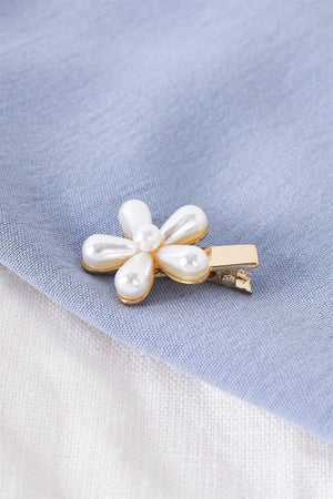 3pcs Small Gold Pearl Flower Alligator Hair Clip - My Store