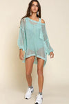 Oversized Fit See-through Pullover Cover Up - My Store