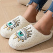 Cozy Embroidered Cotton Slippers – Non-Slip Soft Sole for Indoor Comfort - My Store