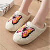 Cozy Embroidered Cotton Slippers – Non-Slip Soft Sole for Indoor Comfort