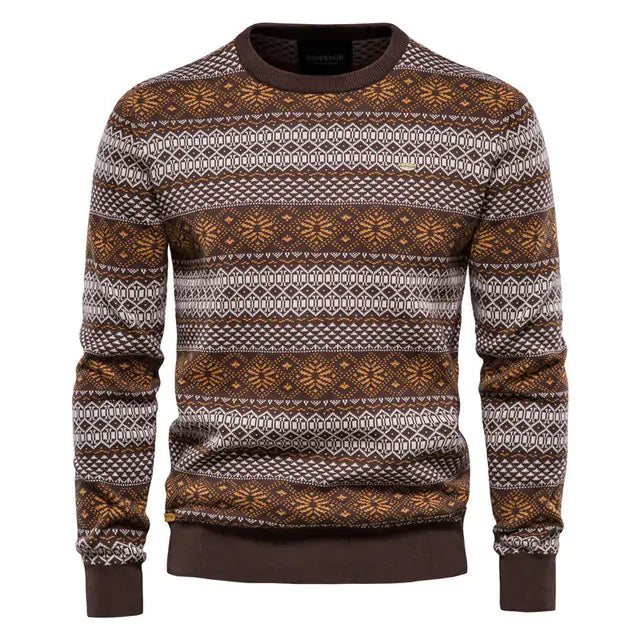 Spliced Cotton Men's Sweater - My Store