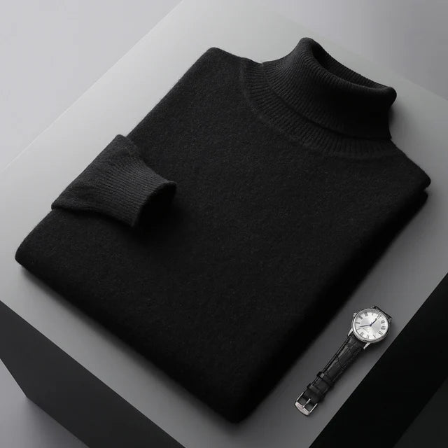 Men's High Collar Winter Knit Pullover - My Store