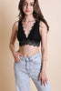 Padded Plunge Alencon Lace Bralette - My Store