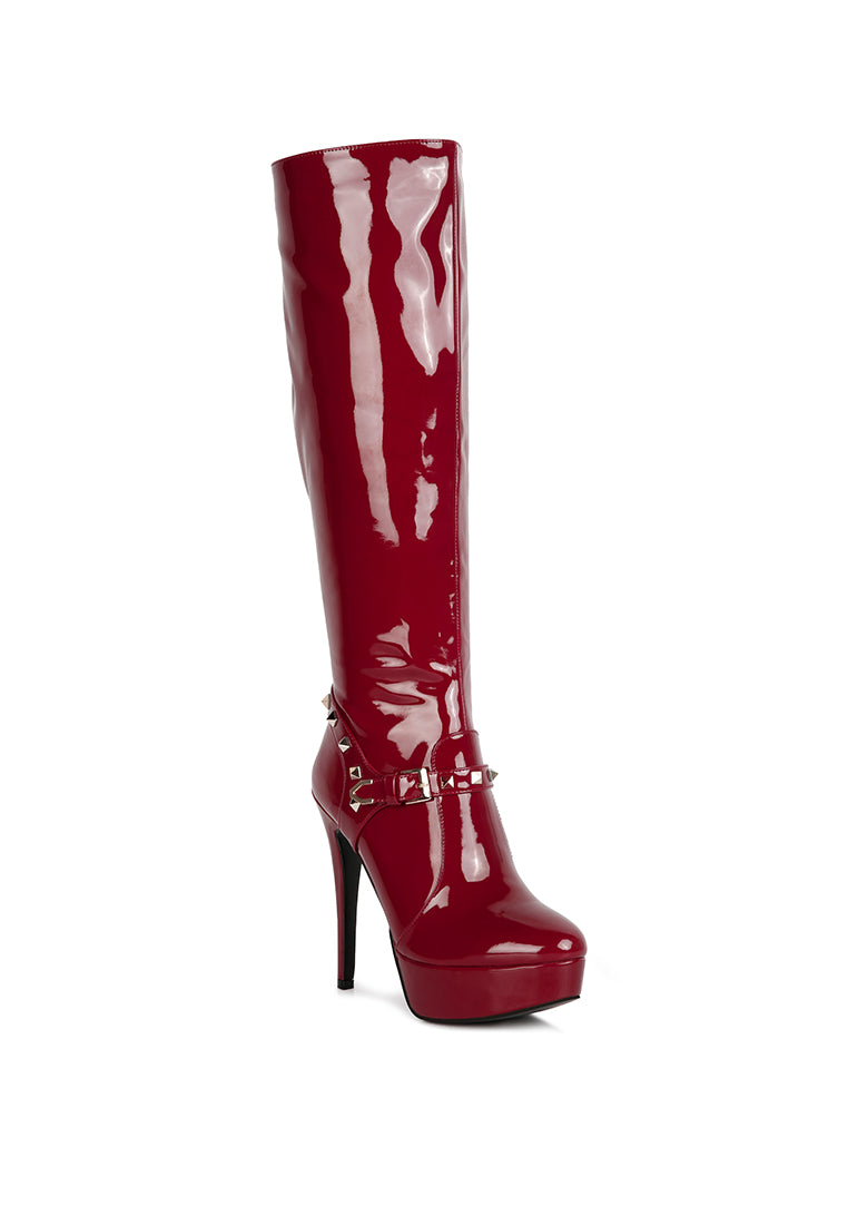 Daphne Stiletto Heeled Mid Calf Boots - My Store