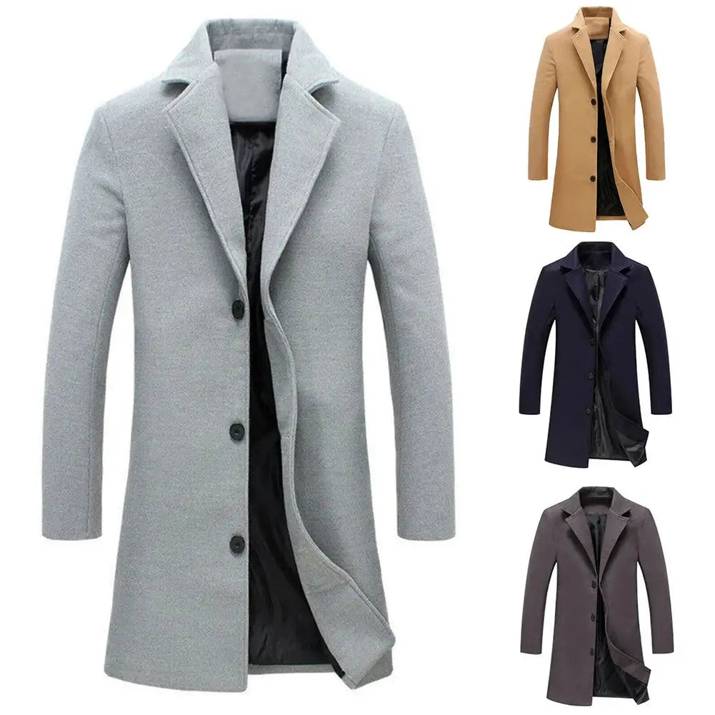 Men's Fashion Woolen Coat - My Store