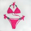 Jeweled Bikini Crochet Jewelry Bikini Set two pieces Swimsuit Crystal - My Store