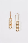 Gold Detachable Hoop Chain Link Dangle Earrings - My Store
