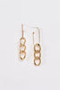 Gold Detachable Hoop Chain Link Dangle Earrings - My Store