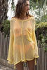 Loose Fit See-through Boat Neck Cover Up - My Store