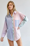 Multi Color Striped Button Down Shirt - My Store