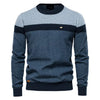 Spliced Cotton Men's Sweater