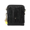 Flamingo Leather Fringe Bag - Midnight Black - My Store