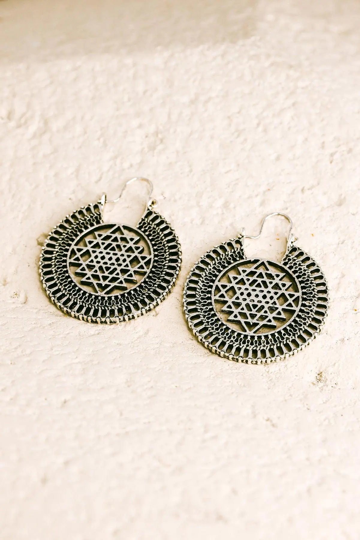 Antique Star Pattern Coin Earrings - My Store