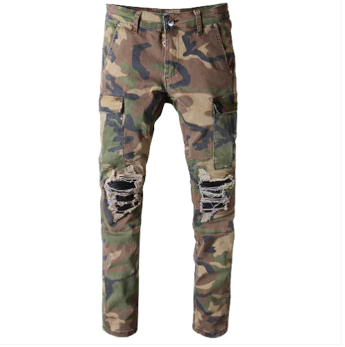 Camouflage Ripped Jeans - My Store