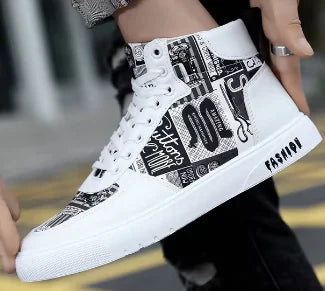 Graffiti High Top Men's Casual  Shoes - My Store