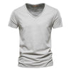 Classic V-Neck Cotton T-Shirt For Men