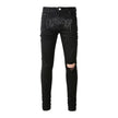 Classic Black Stretch Denim Ripped Skinny Men's Jeans - My Store