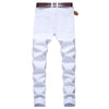 White Staight Jeans RIipped Distressed Jeans - My Store