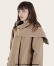 SCARPIA - Wool & Cashmere Overcoat With Scarf Detail - My Store