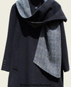 SCARPIA - Wool & Cashmere Overcoat With Scarf Detail - My Store