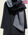 SCARPIA - Wool & Cashmere Overcoat With Scarf Detail - My Store