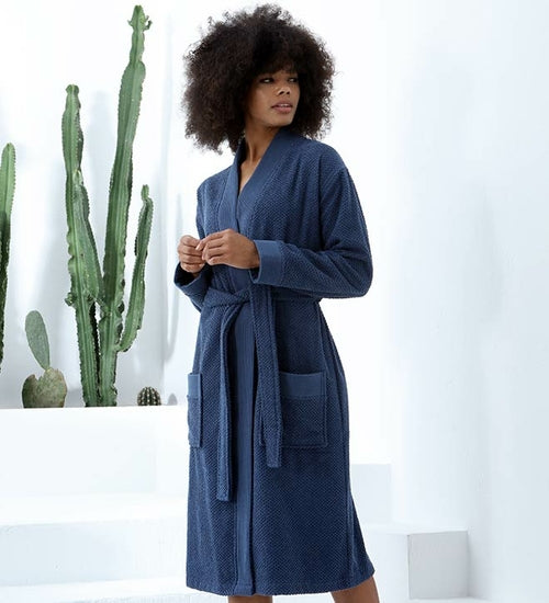 Women's Turkish Cotton Terry Kimono Robe - Luxurious Terry Cloth - My Store