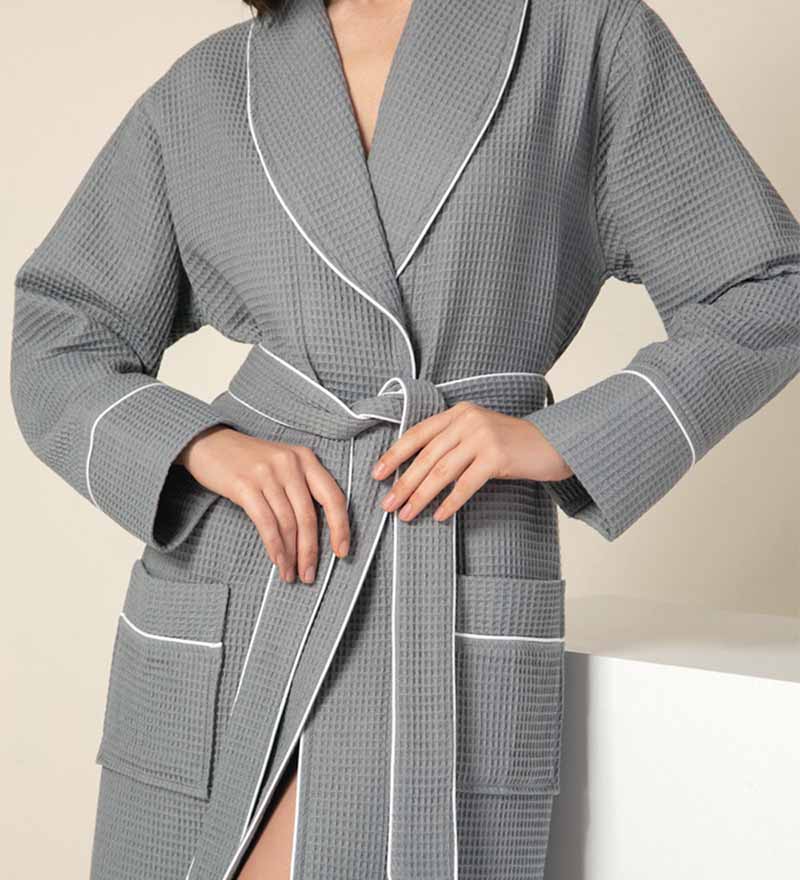 Women's Full Length Waffle Hotel Robe - My Store