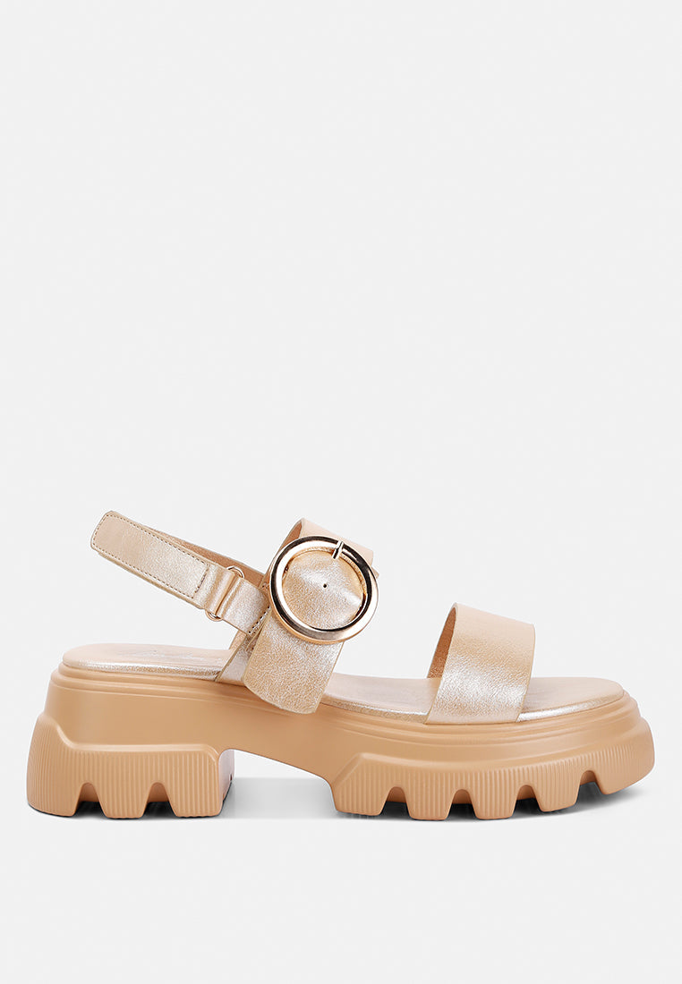 Silas Metallic Chunky Sandals - My Store