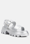 Silas Metallic Chunky Sandals - My Store