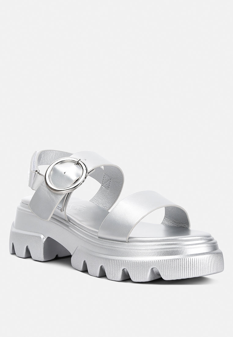 Silas Metallic Chunky Sandals - My Store