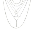 Double Triangle Multilayer Necklace - My Store