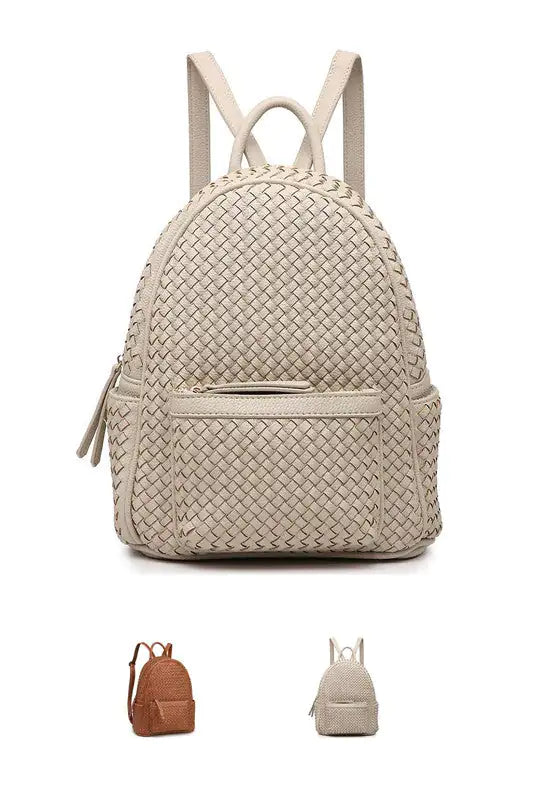 Woven Backpack Purse - My Store